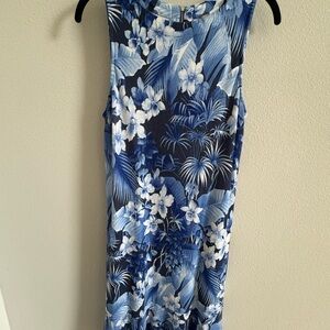 Tommy Bahama Blue and White Floral Dress